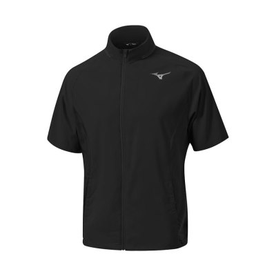 Cazadoras Mizuno Drizzle Hoodie T Hombre - Negros - Chile M937LDKRJH